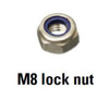 GB/T6128, M8 thickness 7.6, M8 x 1.25 nylon locking nut, 7.6 mm height