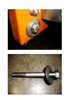 Brake Handle Assembly (includes plastic sphere knob, cone spacer, handle, and hardware) - Mower: 36BB