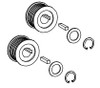 Pulley Assembly, hydro output, 6 RIB - Mower: 36BB (2017 and older models)