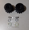 Pulley Assembly, hydro output, 8PK, Kawasaki Engine (includes 2 pulleys, keys, snap rings, washers) - Mowers: 54Z, 62Z