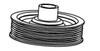 Engine Multi V Pulley, 1" bore with keyway, cast aluminum - Mowers: 54ZB, 62ZB