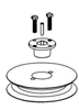 Deck pulley, keyway, and hardware - Mower: 62ZB (2017 and newer)