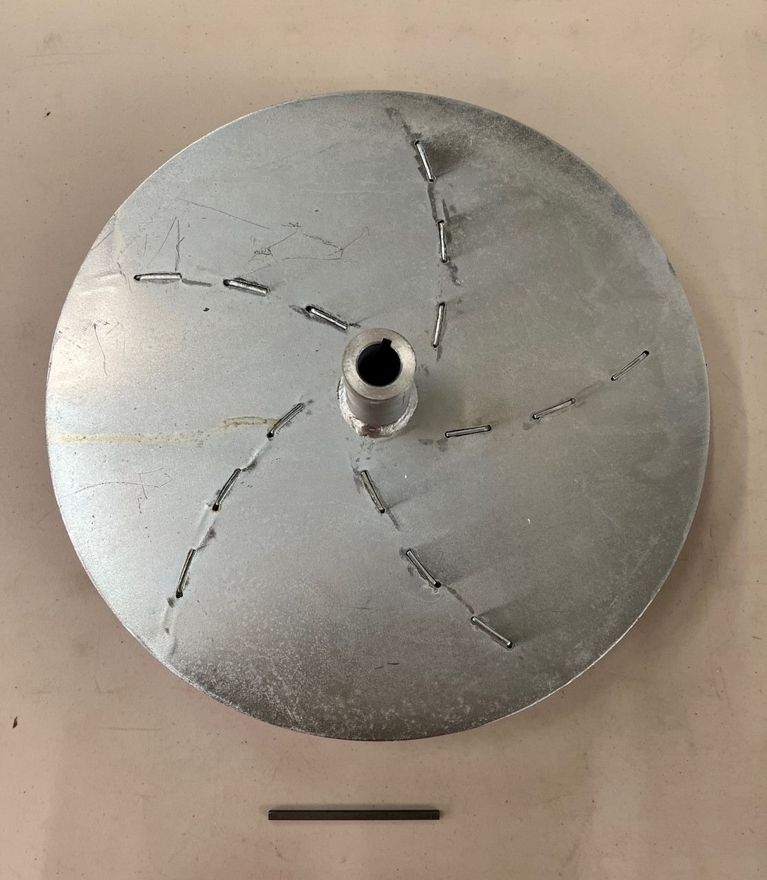 Fan Fin Assembly Kit, steel, galvanized (includes keyway) - Leaf