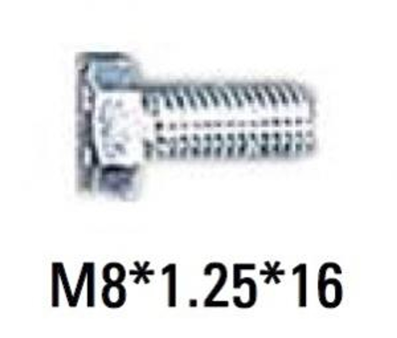 GB/T5783, M8 x 1.25 x 30mm hex bolt, grade 8.8 - GXI Parts & Service