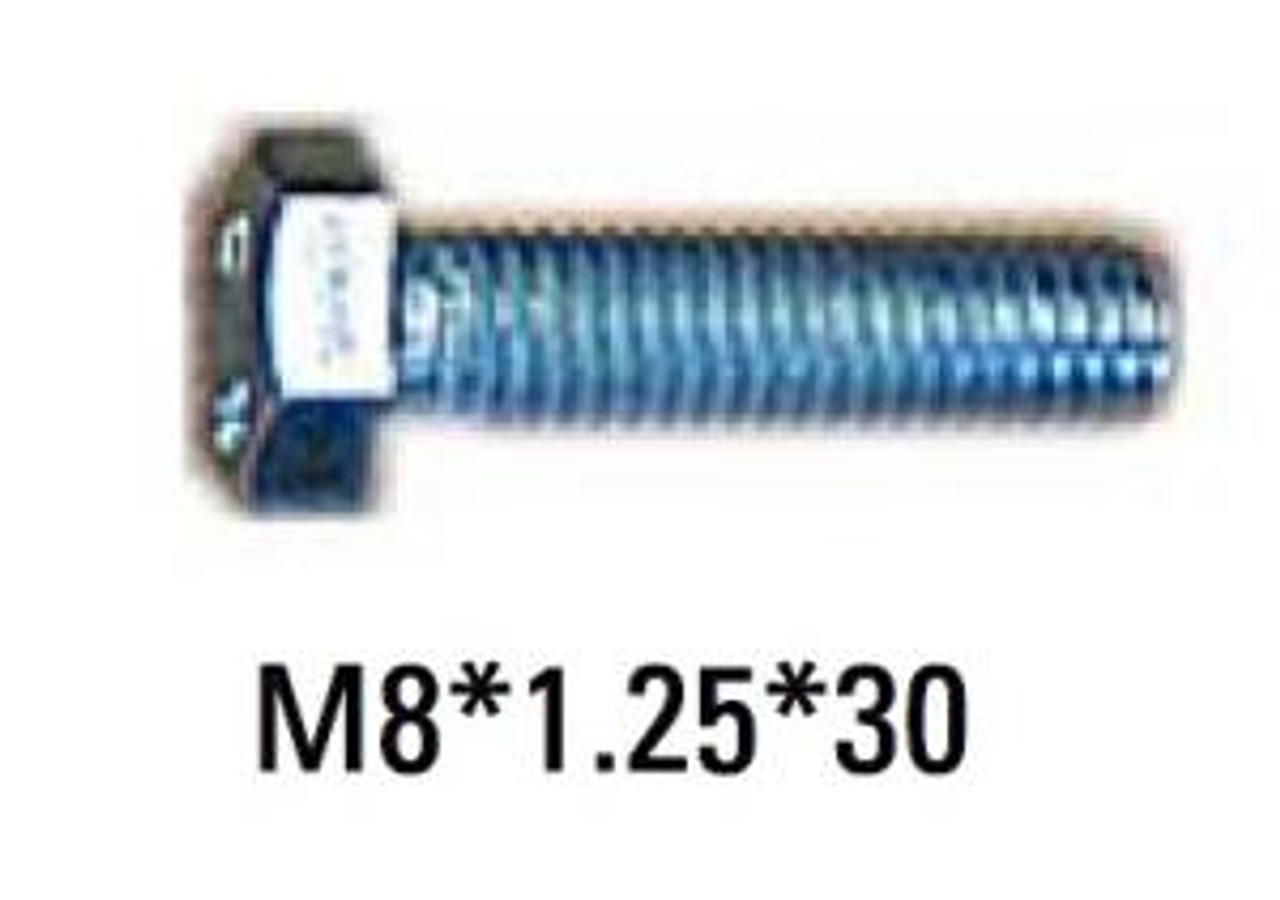 GB/T5783, M8 x 1.25 x 30mm hex bolt, grade 8.8 - GXI Parts & Service