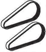 Final Drive Belt, 10 RIB, 10PK705 (SET OF 2) - Mower: 62ZB