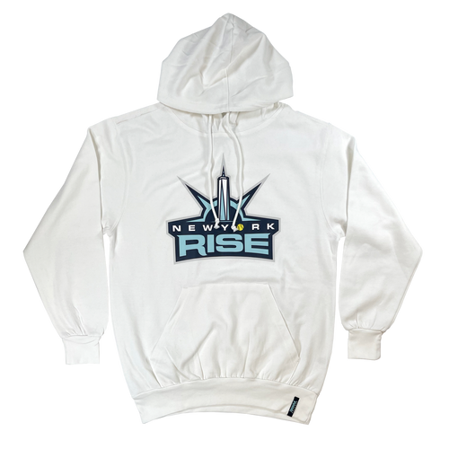 The New York Rise - Classic Front Pouch Hoodie - White