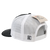 The New York Rise Trucker Hat - Black and White Mesh Back