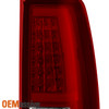Fit 99-02 Chevy Silverado 99-06 GMC Sierra Red LED Tail Lights + 3rd Brake Light