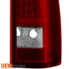 Fit 99-02 Chevy Silverado 99-06 GMC Sierra Red LED Tail Lights + 3rd Brake Light