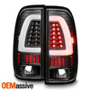 Fit 1997-03 F150 | 1999-07 F-Series Super Duty LED Tube Style Black Taillights