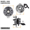 Fit 97-00 Ford Truck F150 4WD of 2 FRONT Wheel Hub & Bearing + ABS & Lug 515010