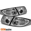 Fits 03-08 Mazda Mazda 6 Chrome Clear Full LED Tail Lights 4Pcs W/Trunk Piece