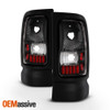 Fits 94-01 Dodge Ram Black Pickup Truck Tail Lights Pair Left+Right