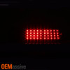 Fits 87-93 Ford Mustang V8 Gt Svt Cobra Red Smoke Full LED Tail Lights Lamp Pair