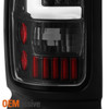 Fit 1994-2001 Dodge Ram 1500 2500 3500 Black LED Tube Tail Lights Replacement