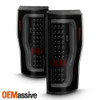 Fit 2017-2019 Ford F250/F350 Superduty Black Smoked LED DRL Tube Tail Lights Set