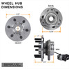 Fit Dodge Dakota Durango 4WD FRONT Wheel Hub Bearing + ABS Ring & 6 Lug 515008