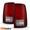 Fit 2013-2018 Dodge RAM Pickup Red Clear Full LED DRL Tube Tail Lights Lamp