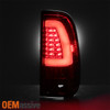 Fit 1997-2003 F150 1999-2007 F-Series Super Duty LED Tube Chrome Tail Lights