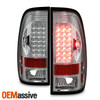 Fits 97-03 Ford F150 F250 Pickup Truck Clear LED Tail Lights Lamp Set Left+Right