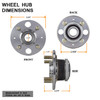 Fit Honda Civic Integra FWD REAR Wheel Hub & Bearing + ABS Ring & 4 Lugs 513105