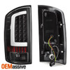 Fits Black 2002-2006 Dodge Ram 1500/2500/3500 LED Tail Lights + 3rd Brake Light