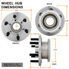 Fit Dodge Durango Dakota 2WD FRONT Wheel Hub & Bearing w/ ABS+6 Lug Bolt 515033