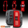 Fit 2014-2019 Chevy Silverado GMC Sierra LED Light Bar Tail Lights Lamps - Smoke