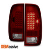 Fits 97-03 F150 F250 Pickup Truck Red Smoke LED Tail Lights Lamp Pair Left+Right