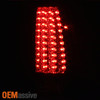 Fit 99-02 Chevy Silverado GMC Sierra Red Smoked LED Tail Lights+3rd Brake Light