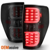 Fit 2009-2014 Ford F150 Pickup Smoked LED Tube Tail Lights Lamps Replacement