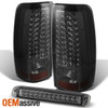 Fit 1999-2002 Silverado Sierra LED Smoked Tail Lights Lamps+LED 3rd Brake Lamp