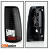 Fit 1999-2002 Silverado 99-03 Sierra Black LED Tail Lights Lamp L+R 2000 2001