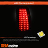 Fits 99-02 Silverado Sierra Pickup Red Clear LED Tail Lights Lamps Left+Right