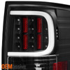 Fit 2009-2014 Ford F150 Pickup Black LED Tube Tail Lights Brake Lamp Replacement