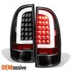 Fits 05-15 Toyota Tacoma Pickup Truck LED Tube Black Tail Lights Brake Lamp Pair