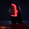 Fits 05-15 Toyota Tacoma Pickup Truck LED Tube Black Tail Lights Brake Lamp Pair