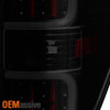 Fit 2009-2014 Ford F150 F-150 Pickup Black Smoked LED Tube Tail Lights Lamps