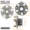 Fit 1999-2004 Honda Odyssey REAR Wheel Hub & Bearing+ABS Ring & 5 Lugs 512180