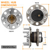 Fit Avenger Sebring Caliber of 2 REAR Wheel Hub & Bearing + ABS & 5 Lugs 512332
