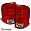 Fits 07-13 Silverado 1500 2500 3500 Pickup Red Clear LED Tail Lights Brake Lamps