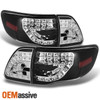 Fits 2009-2010 Toyota Corolla Black Full LED Tail Lights Lamps LH+RH Replacement