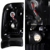 Fit 1994-2001 Dodge Ram 1500 2500 3500 Black LED Tail Lights L+R