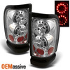 Fits 94-01 Dodge Ram 1500/2500/3500 Pickup Truck Clear LED Ring Tail Lights Lamp