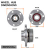 Fit 2 REAR 2WD Wheel Hub & Bearing for VW Jetta Golf Beetle TT + ABS Ring 512012