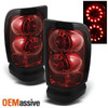 Fits 94-01 Dodge Ram 1500/2500/3500 Pickup Red Smoked LED Ring Tail Lights Lamps