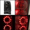 Fits 94-01 Dodge Ram 1500/2500/3500 Pickup Red Smoked LED Ring Tail Lights Lamps