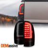 Fits 05-15 Toyota Tacoma Pickup LED Tube Black Smoked Tail Lights Brake Lamps