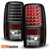 Fits 00-06 Suburban Tahoe Yukon/Yukon Denali LED Black Tail Brake Lights Lamps